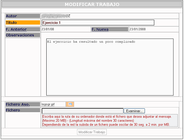 formulario modificar trabajo alumno